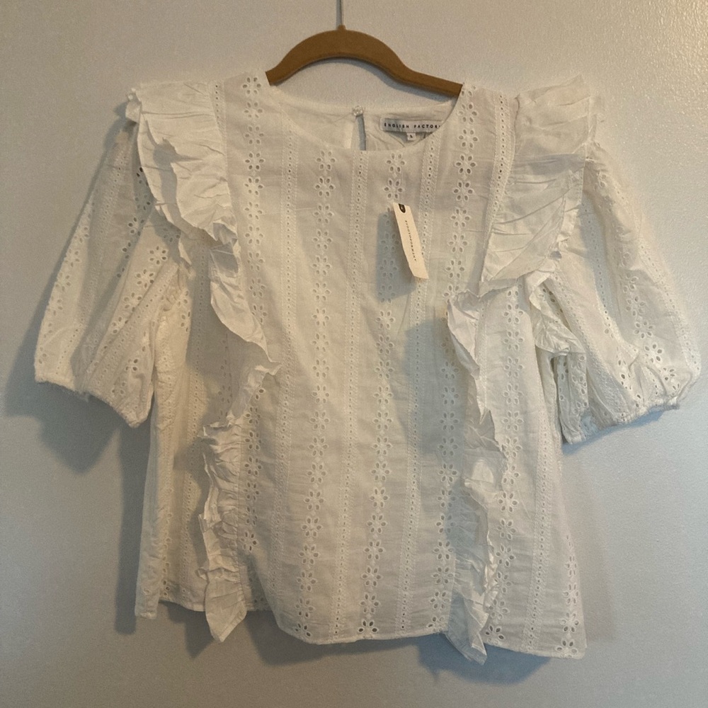 Anthropologie Eyelet blouse NWT